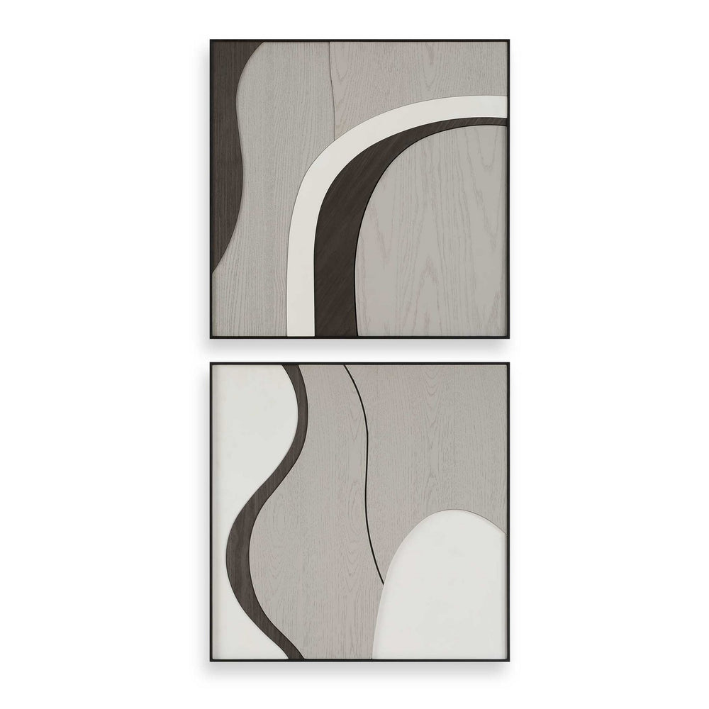 Uttermost - Wall Art - Joel - Walnut, Grey, And White- Union Lighting Luminaires Decor