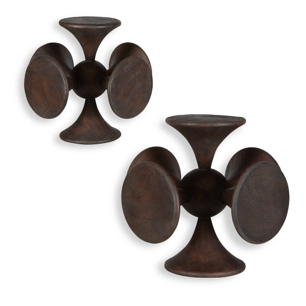 Uttermost - Sculptures, Set/2 - Balanced Harmony - Dark Walnut- Union Lighting Luminaires Decor