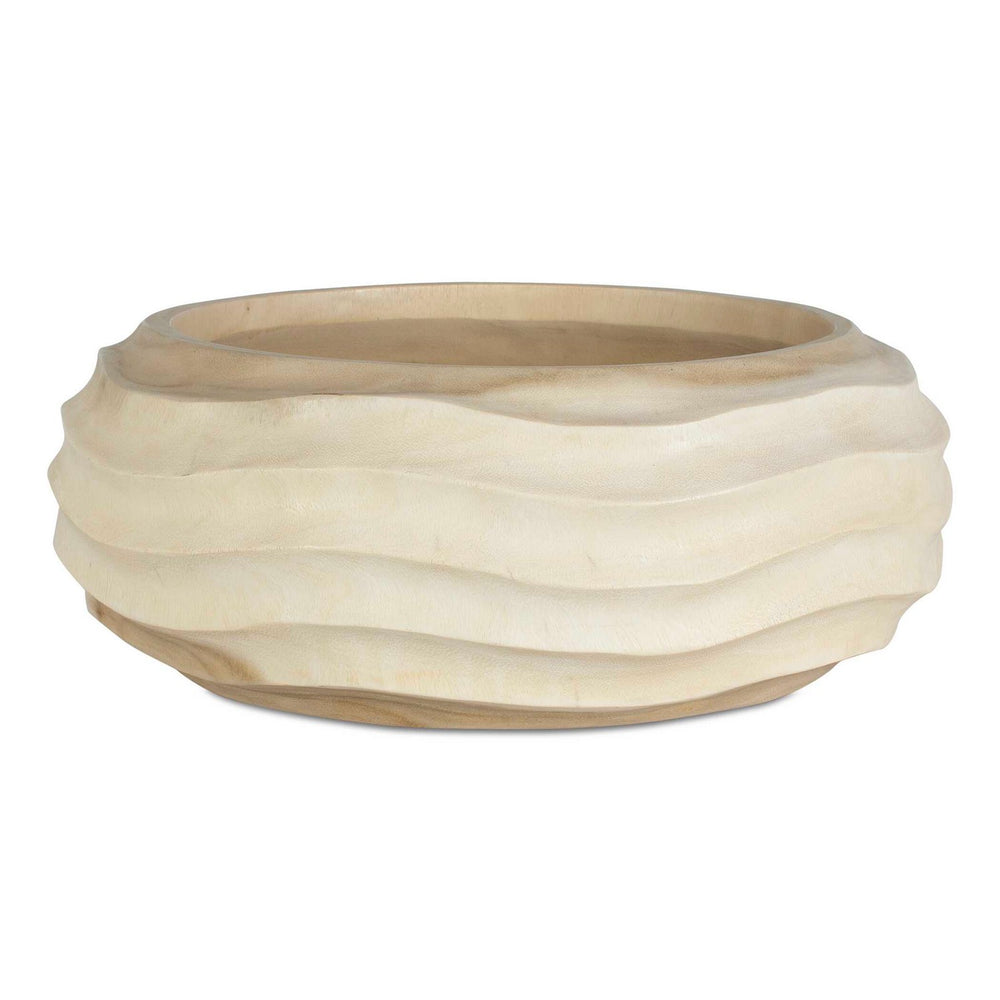 Uttermost - Bowl - Waveform - Bleached Suar Wood- Union Lighting Luminaires Decor