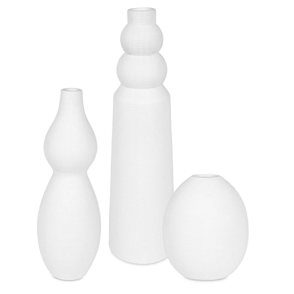 Uttermost - Vases, Set/3 - Forma - White Ceramic- Union Lighting Luminaires Decor