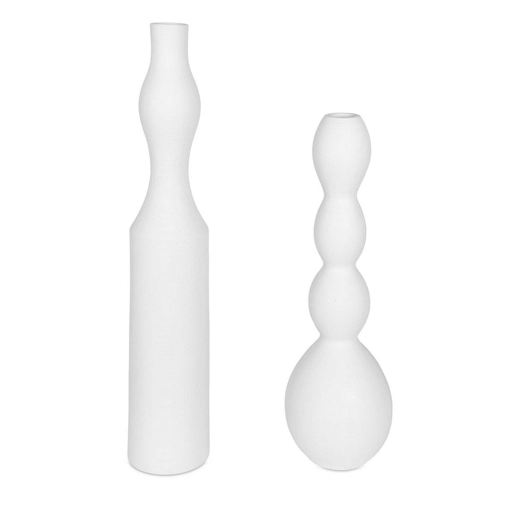 Uttermost - Vases, Set/2 - Forma - White Ceramic- Union Lighting Luminaires Decor