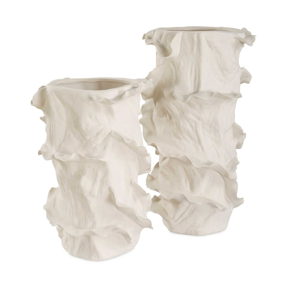 Uttermost - Vases Set/2 - Ripple Crest - White- Union Lighting Luminaires Decor