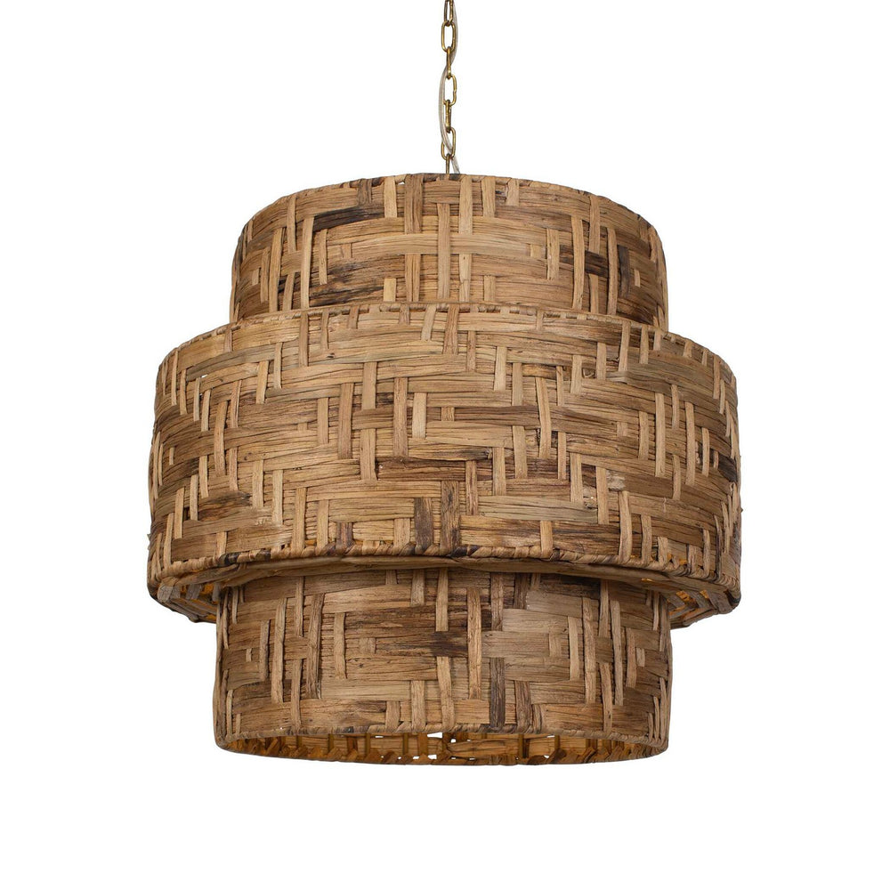 Uttermost - Four Light Pendant - Water Hyacinth - Antique Brass- Union Lighting Luminaires Decor