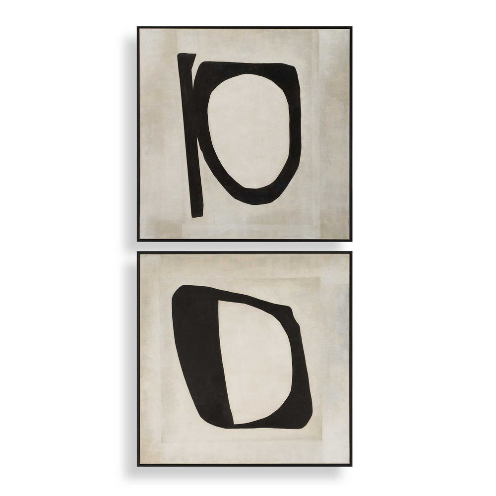 Uttermost - Abstract Art - Characters - Black- Union Lighting Luminaires Decor