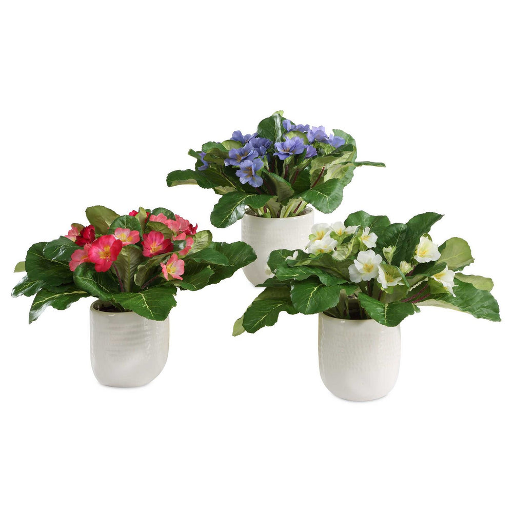 Uttermost - Accents In Vases Set/3 - Trilogy Primrose - White- Union Lighting Luminaires Decor