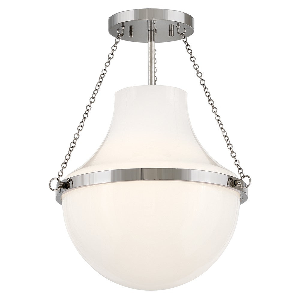Hinkley Canada - LED Semi-Flush Mount - Collins - Polished Nickel- Union Lighting Luminaires Decor