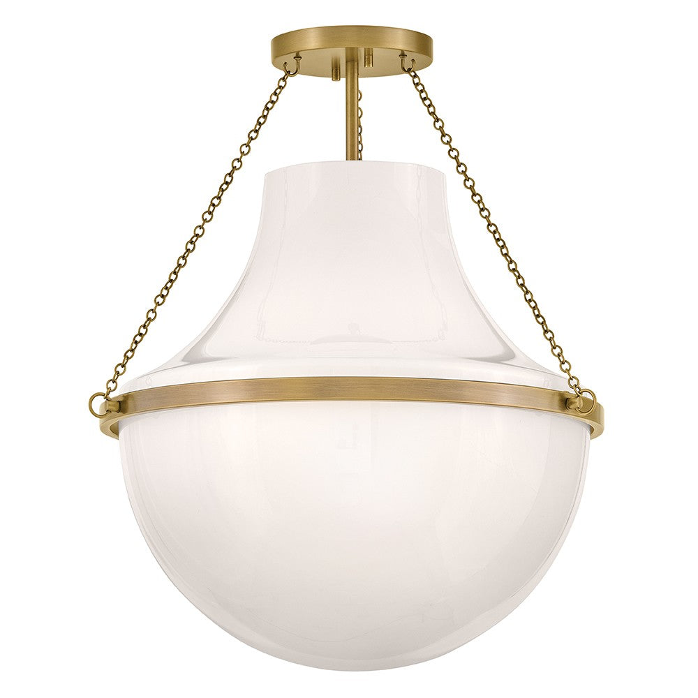Hinkley Canada - LED Semi-Flush Mount - Collins - Heritage Brass- Union Lighting Luminaires Decor