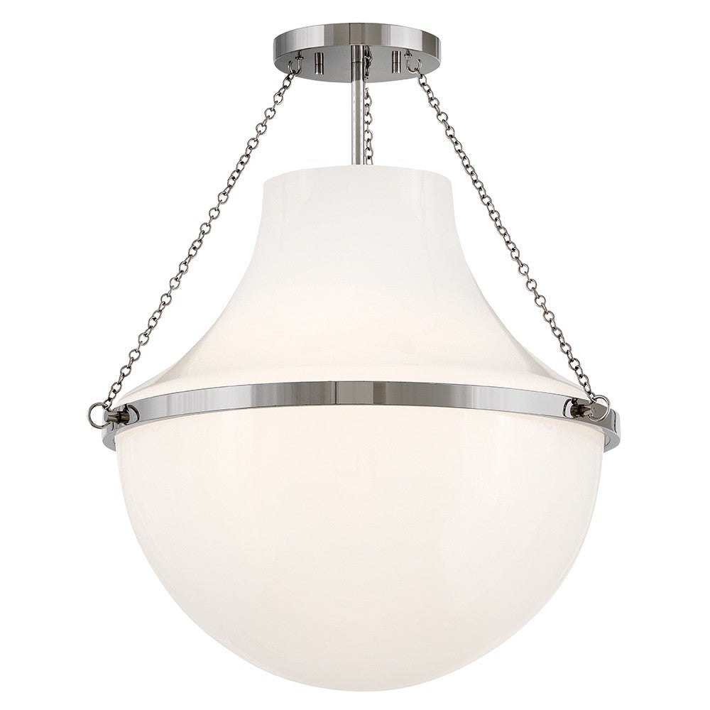 Hinkley Canada - LED Semi-Flush Mount - Collins - Polished Nickel- Union Lighting Luminaires Decor