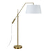 Renwil Canada - LED Floor Lamp - Claire - Satin Brass- Union Lighting Luminaires Decor