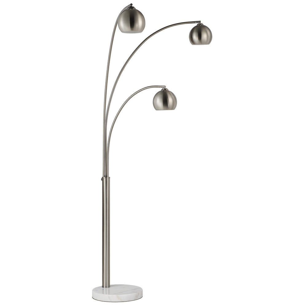 Renwil Canada - Three Light Floor Lamp - Aguillard - Brushed Nickel- Union Lighting Luminaires Decor