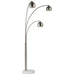 Renwil Canada - Three Light Floor Lamp - Aguillard - Brushed Nickel- Union Lighting Luminaires Decor