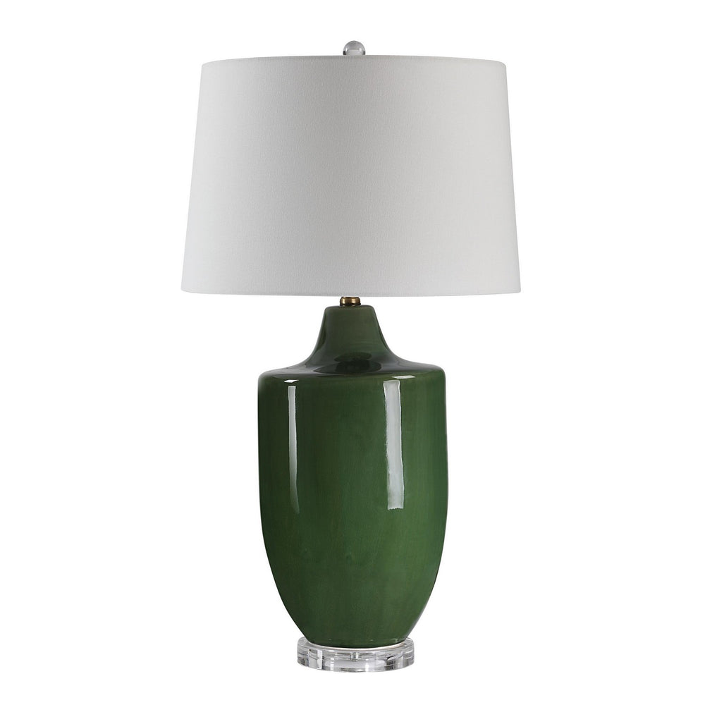 Renwil Canada - One Light Table Lamp - Pesca - Crackled Olive Green- Union Lighting Luminaires Decor