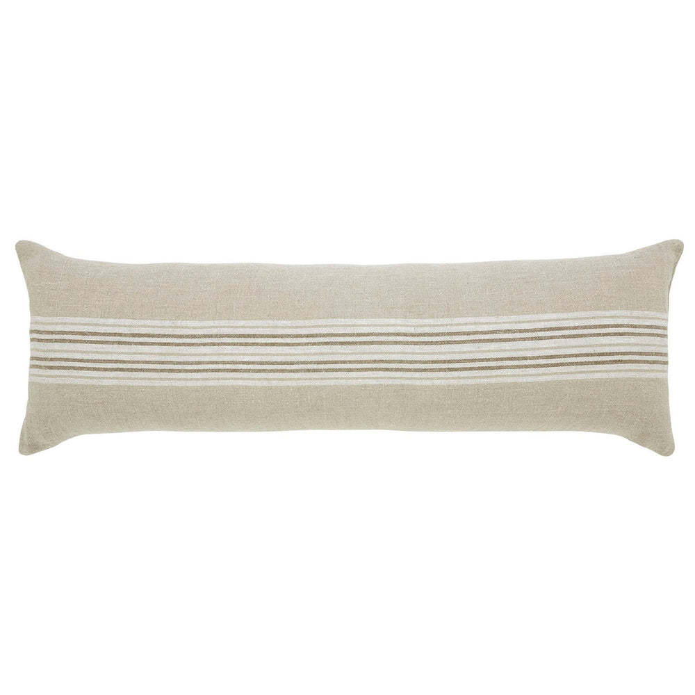 Renwil Canada - Pillow - Felipe - Natural/ White & Dark Brown Stripe- Union Lighting Luminaires Decor