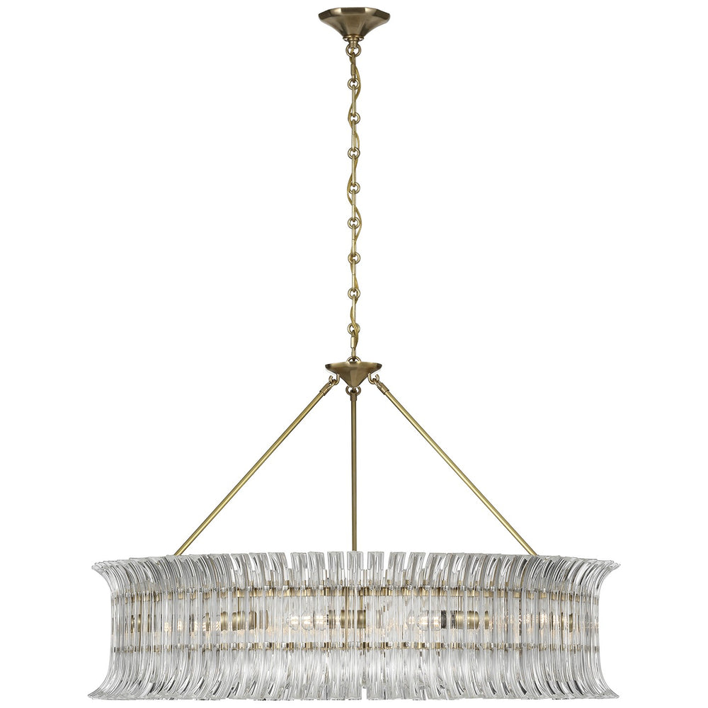 Visual Comfort Signature Canada - LED Chandelier - Rhine - Hand-Rubbed Antique Brass- Union Lighting Luminaires Decor