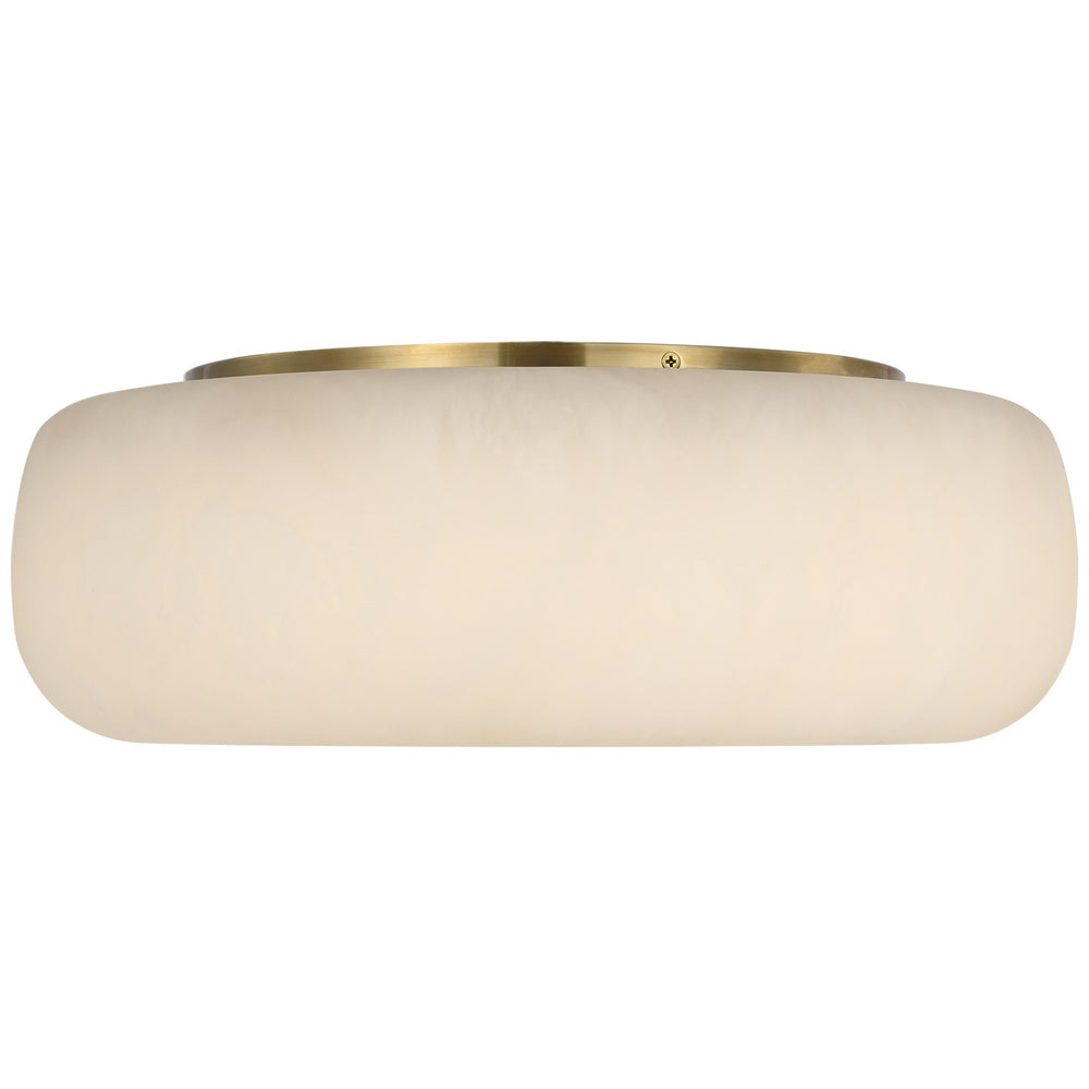 Visual Comfort Signature Canada - LED Flush Mount - Formosa - Alabaster and Antique-Burnished Brass- Union Lighting Luminaires Decor