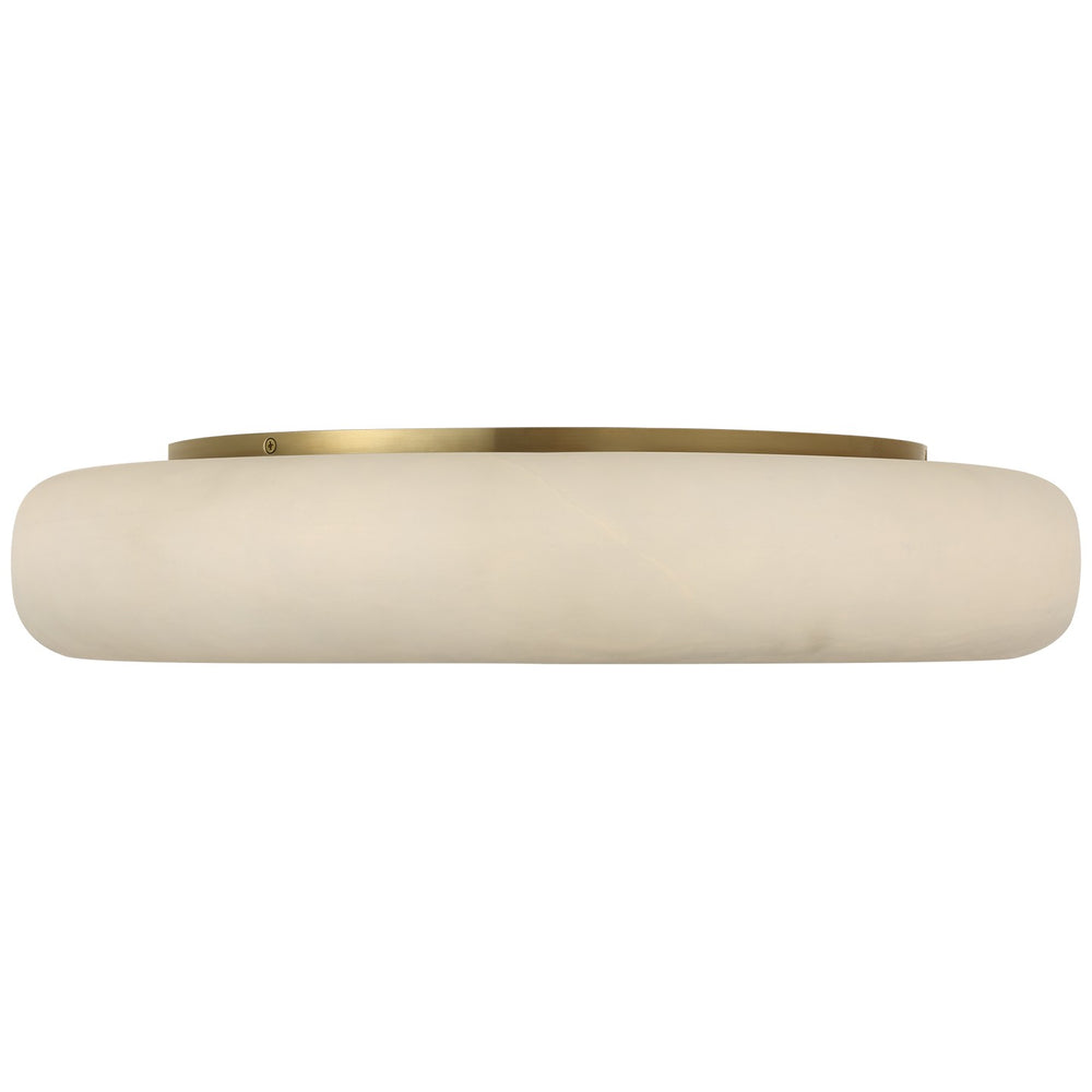 Visual Comfort Signature Canada - LED Flush Mount - Formosa - Alabaster and Antique-Burnished Brass- Union Lighting Luminaires Decor