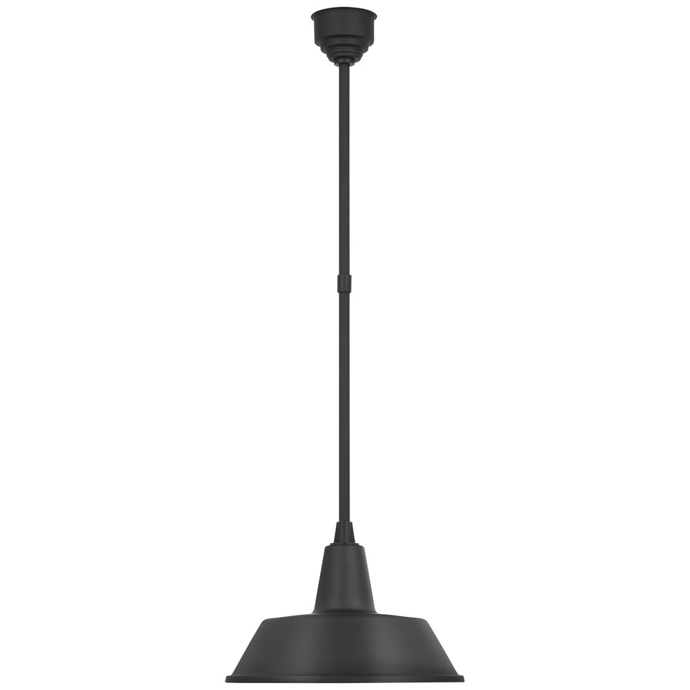 Visual Comfort Signature Canada - LED Pendant - Academy Barn Light - Matte Black- Union Lighting Luminaires Decor