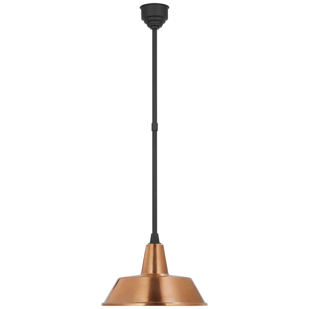 Visual Comfort Signature Canada - LED Pendant - Academy Barn Light - Matte Black- Union Lighting Luminaires Decor
