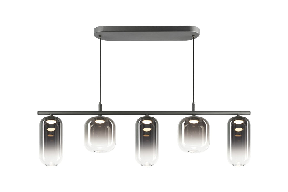 Matteo Canada - Five Light Chandelier - Refrax - Matte Black- Union Lighting Luminaires Decor