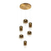 Matteo Canada - Six Light Chandelier - Refrax - Aged Gold Brass- Union Lighting Luminaires Decor