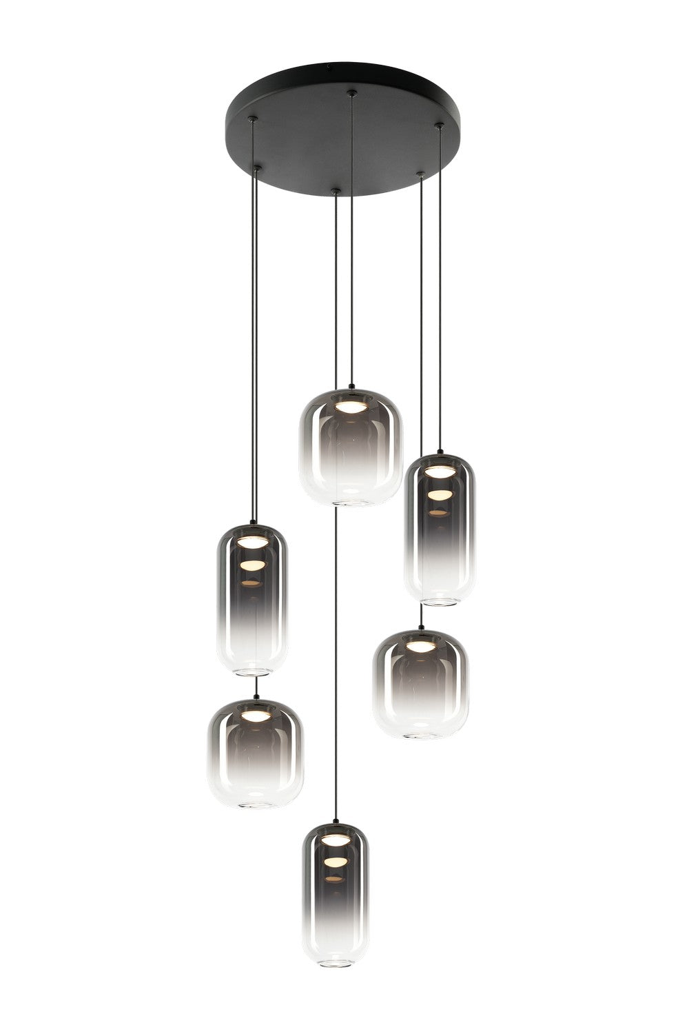 Matteo Canada - Six Light Chandelier - Refrax - Matte Black- Union Lighting Luminaires Decor
