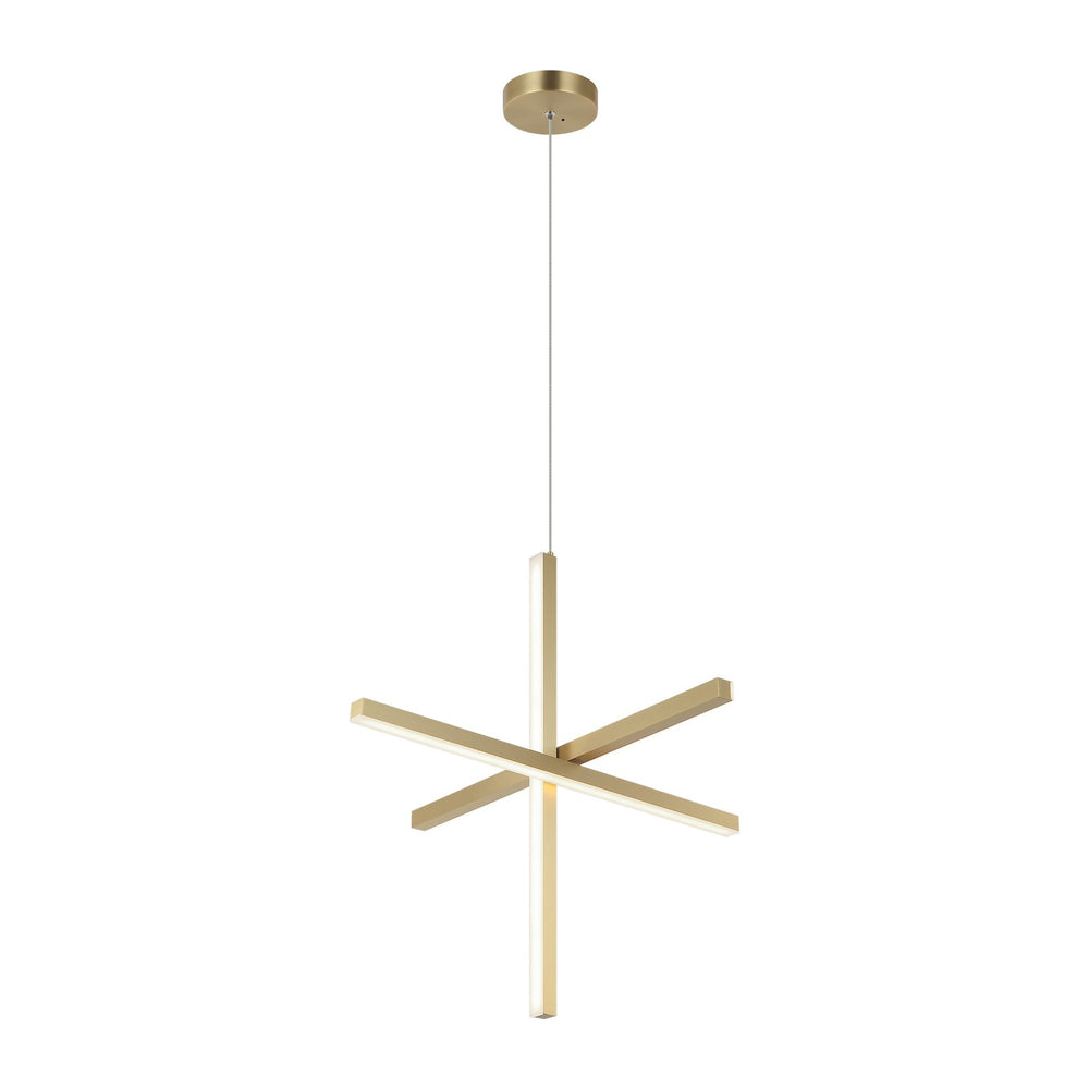 Matteo Canada - Three Light Pendant - Crosley - Brushed Gold- Union Lighting Luminaires Decor