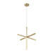 Matteo Canada - Three Light Pendant - Crosley - Brushed Gold- Union Lighting Luminaires Decor