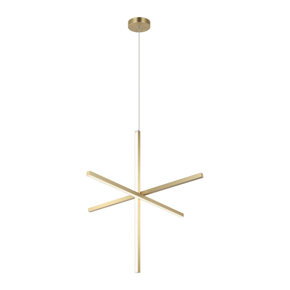 Matteo Canada - Three Light Pendant - Crosley - Brushed Gold- Union Lighting Luminaires Decor