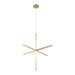 Matteo Canada - Three Light Pendant - Crosley - Brushed Gold- Union Lighting Luminaires Decor