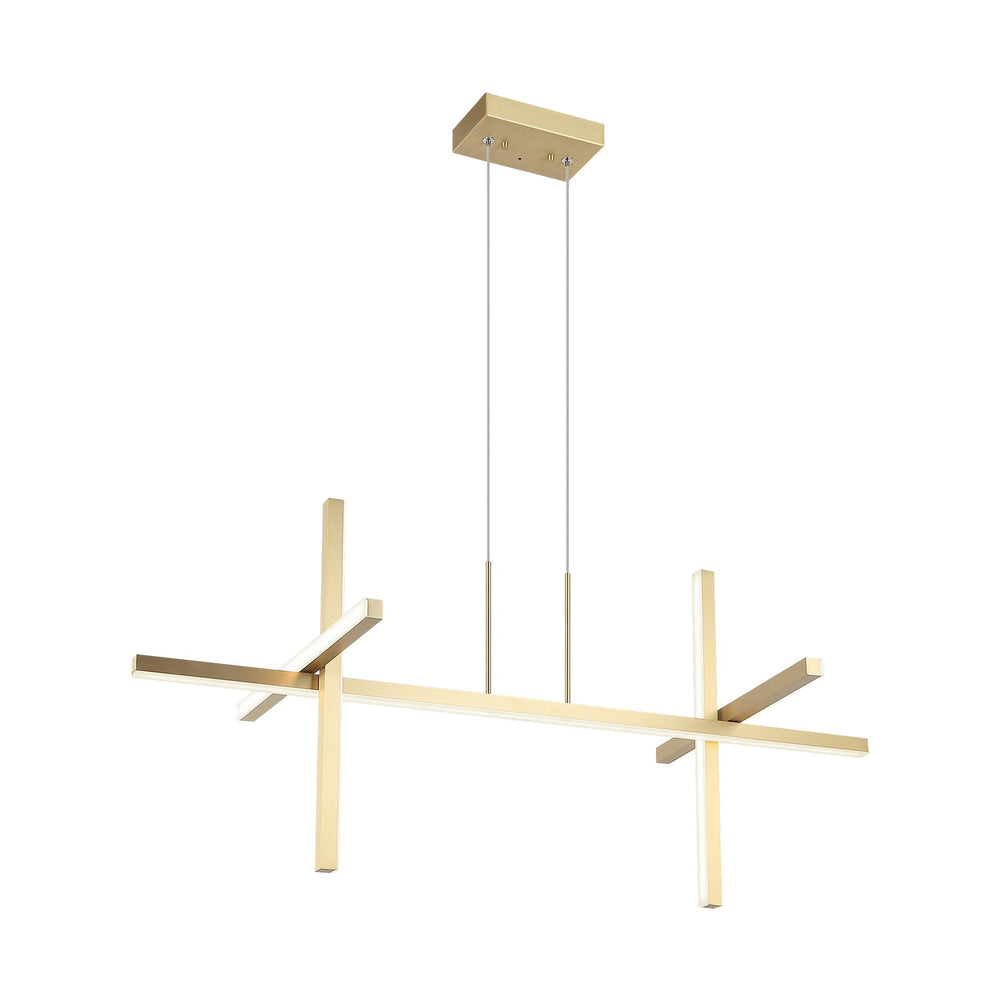 Matteo Canada - Four Light Pendant - Crosley - Brushed Gold- Union Lighting Luminaires Decor