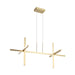 Matteo Canada - Four Light Pendant - Crosley - Brushed Gold- Union Lighting Luminaires Decor