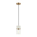 Matteo Canada - One Light Pendant - Marmor - Aged Gold Brass + White Marble- Union Lighting Luminaires Decor