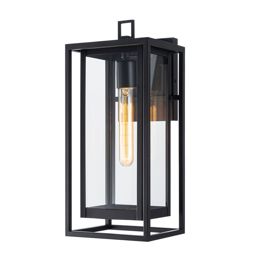 Matteo Canada - One Light Outdoor Lantern - Stratford - Matte Black- Union Lighting Luminaires Decor