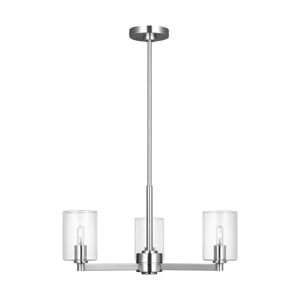 Visual Comfort Studio Canada - Three Light Chandelier - Fullton - Chrome- Union Lighting Luminaires Decor