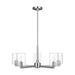 Visual Comfort Studio Canada - Five Light Chandelier - Fullton - Chrome- Union Lighting Luminaires Decor