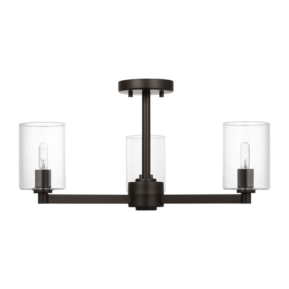 Visual Comfort Studio Canada - Three Light Semi-Flush Mount - Fullton - Midnight Black- Union Lighting Luminaires Decor