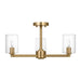 Visual Comfort Studio Canada - Three Light Semi-Flush Mount - Fullton - Satin Brass- Union Lighting Luminaires Decor