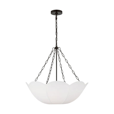 Visual Comfort Studio Canada - Three Light Chandelier - Stassi - Aged Iron- Union Lighting Luminaires Decor