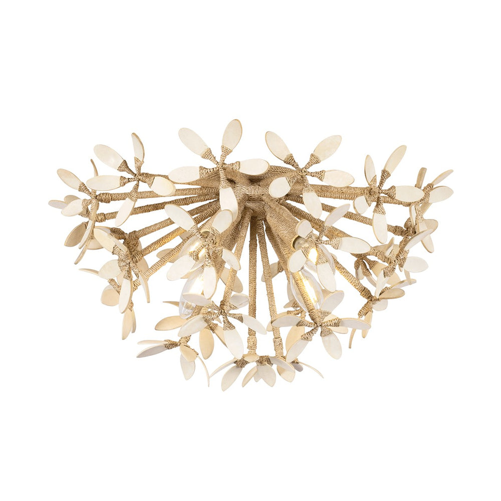 Corbett Lighting Canada - Four Light Semi Flush Mount - Corfu - Ivory Coco- Union Lighting Luminaires Decor