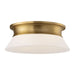Visual Comfort Studio Canada - Two Light Flush Mount - Panos - Burnished Brass- Union Lighting Luminaires Decor
