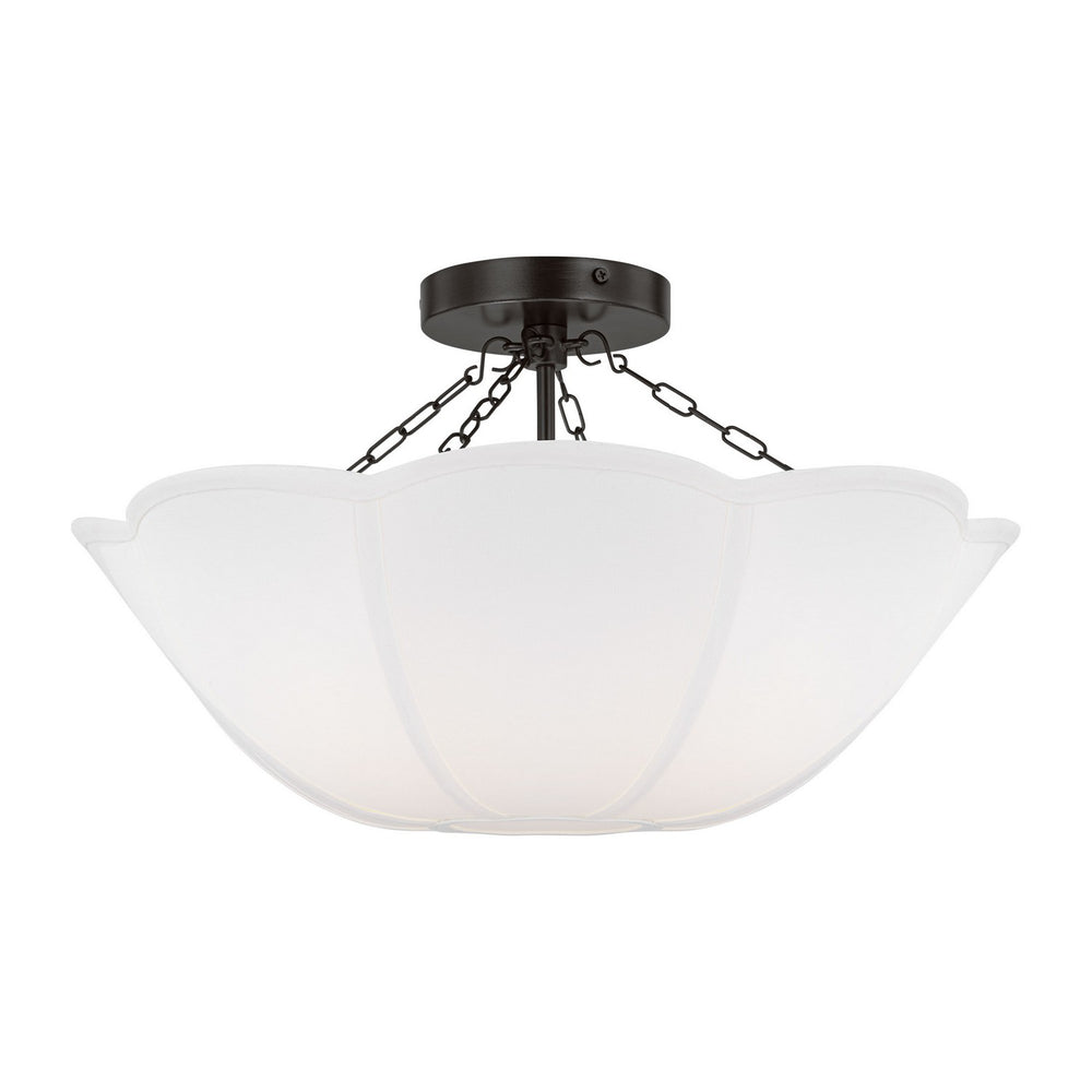 Visual Comfort Studio Canada - Two Light Semi Flush Mount - Stassi - Aged Iron- Union Lighting Luminaires Decor