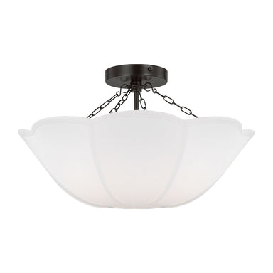 Visual Comfort Studio Canada - Two Light Semi Flush Mount - Stassi - Aged Iron- Union Lighting Luminaires Decor
