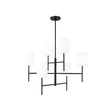 Visual Comfort Studio Canada - Six Light Chandelier - Key - Midnight Black- Union Lighting Luminaires Decor