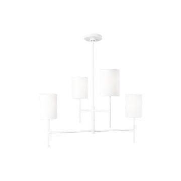 Visual Comfort Studio Canada - Four Light Chandelier - Key - Matte White- Union Lighting Luminaires Decor