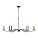 Visual Comfort Studio Canada - Six Light Chandelier - Wellen - Aged Iron- Union Lighting Luminaires Decor