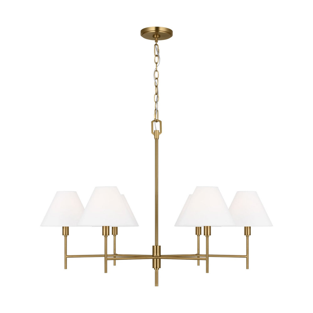 Visual Comfort Studio Canada - Six Light Chandelier - Ridgewood - Burnished Brass- Union Lighting Luminaires Decor