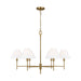 Visual Comfort Studio Canada - Six Light Chandelier - Ridgewood - Burnished Brass- Union Lighting Luminaires Decor