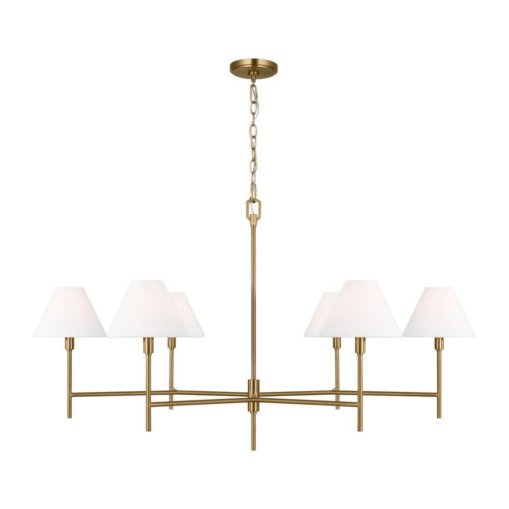 Visual Comfort Studio Canada - Six Light Chandelier - Ridgewood - Burnished Brass- Union Lighting Luminaires Decor