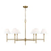 Visual Comfort Studio Canada - Six Light Chandelier - Ridgewood - Burnished Brass- Union Lighting Luminaires Decor