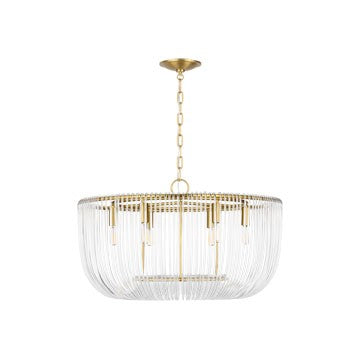 Visual Comfort Studio Canada - Six Light Pendant - Pierce - Burnished Brass- Union Lighting Luminaires Decor